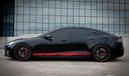 Tesla Collection Transform your Tesla with futuristic vinyl decals that highlight its clean electric design