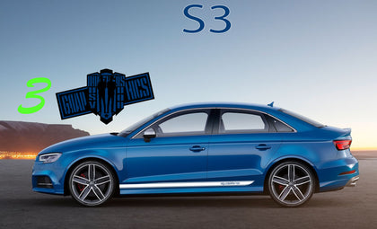 Racing Stripes Stickers for AUDI S3 Brothers Graphics