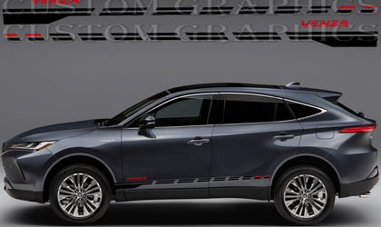 Style your Toyota Venza with elegant vinyl decals that emphasize its crossover lines