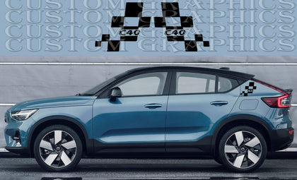 Vinyl decal Stickers Compatible With Volvo C40 | Brothers Graphics BFF Friends Gifts