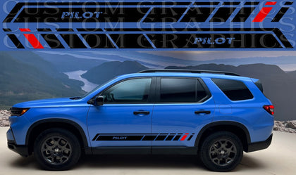 Honda Pilot Collection Give your Honda Pilot a sporty upgrade with vinyl decals tailored to its SUV lines