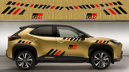 Toyota Yaris Collection Style your Toyota Yaris with unique vinyl decals that bring character to its compact body. Durable and UV-protected for long-lasting quality