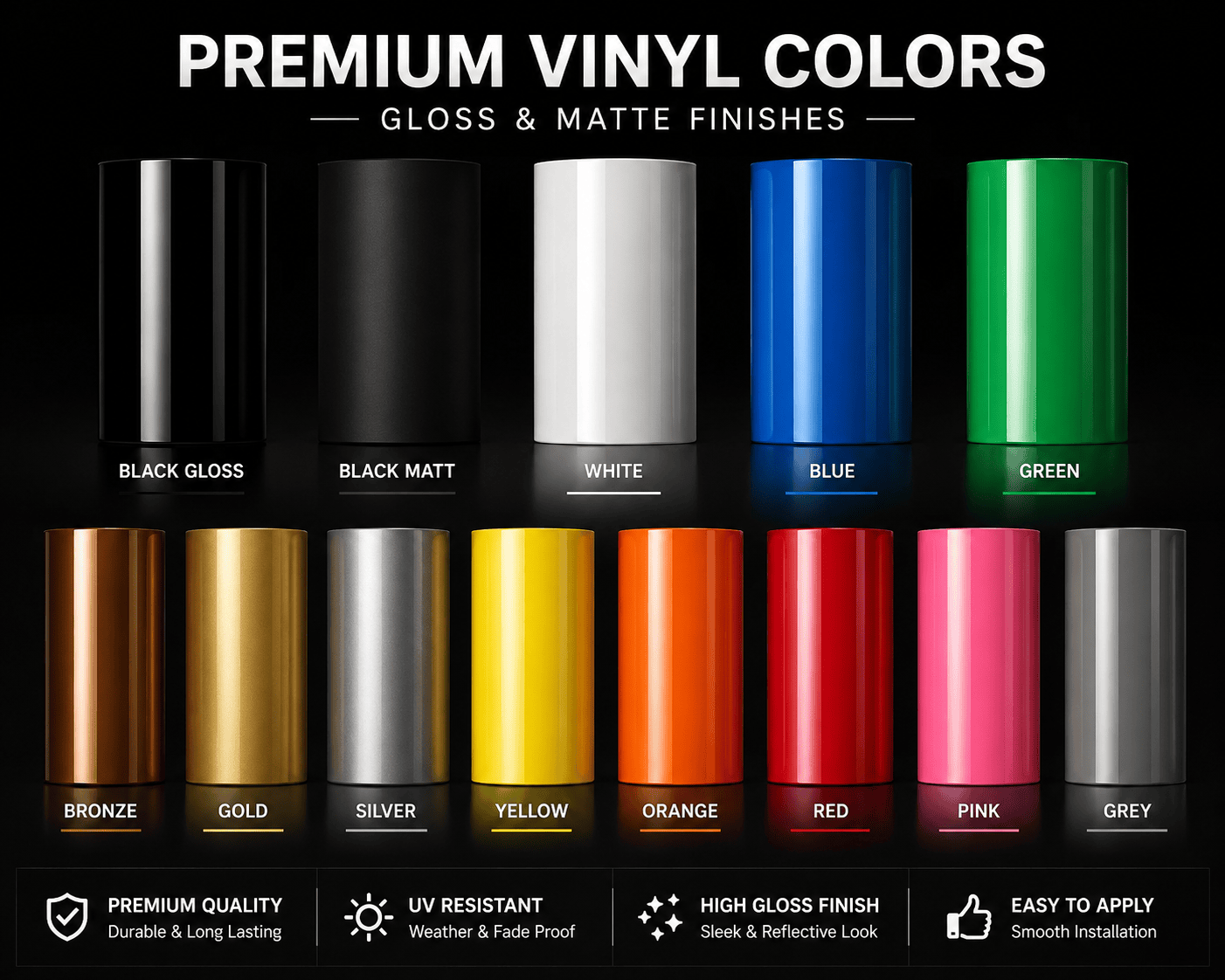 Premium Side Racing Stripes Vinyl Decal Kit Compatible with Toyota Camry