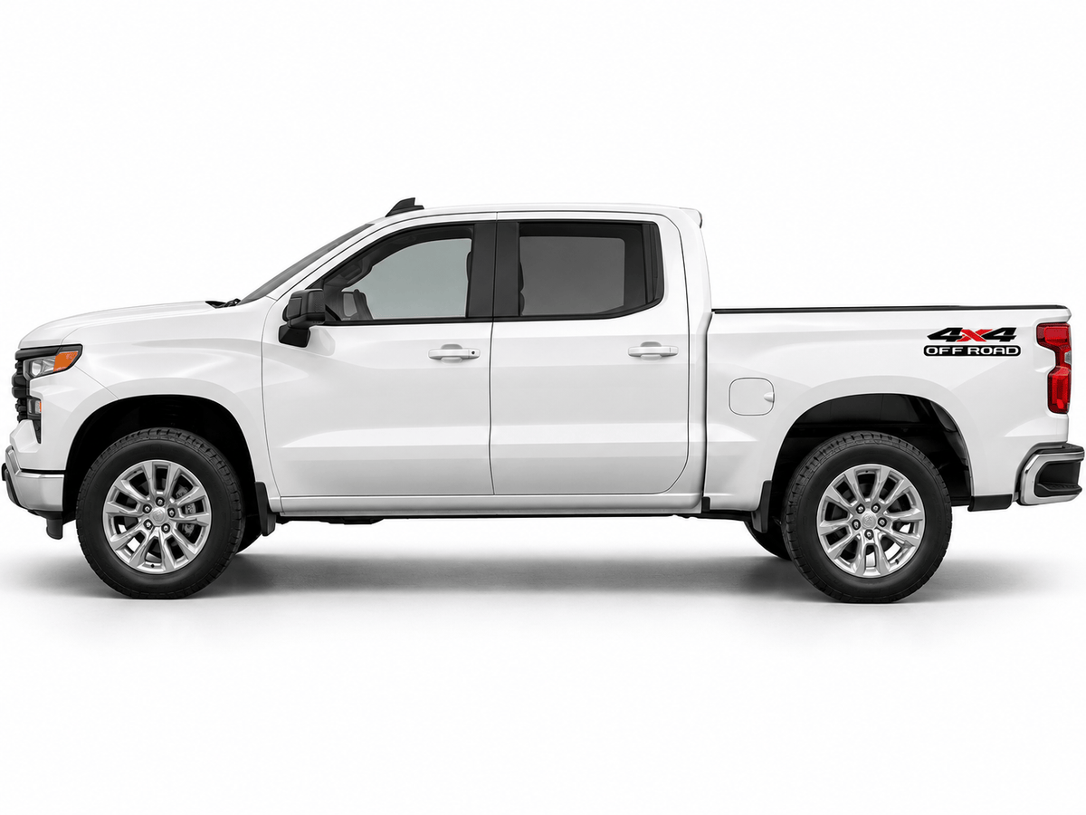 Universal 4x4 Off Road Decals for Pickup Trucks | 2-Color Bedside Stickers