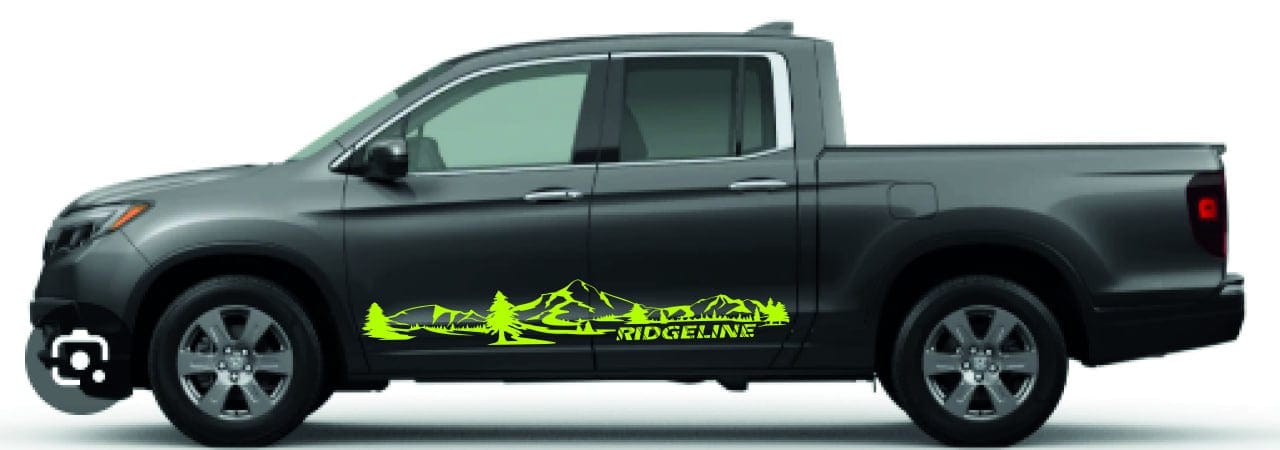 Autocollants compatibles avec Honda Ridgeline Mountain Line Design Vinyl Decal