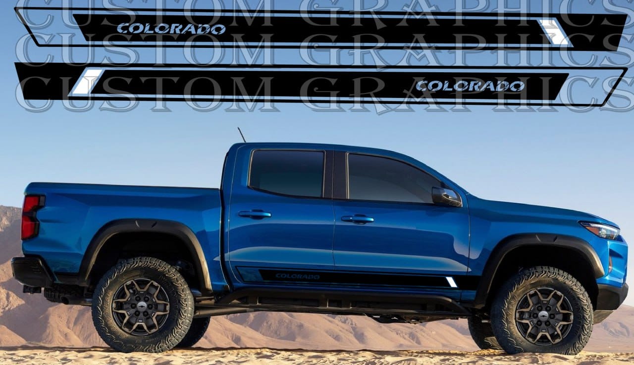 Autocollants de style design en vinyle pour voiture compatibles avec Chevrolet Colorado Z71