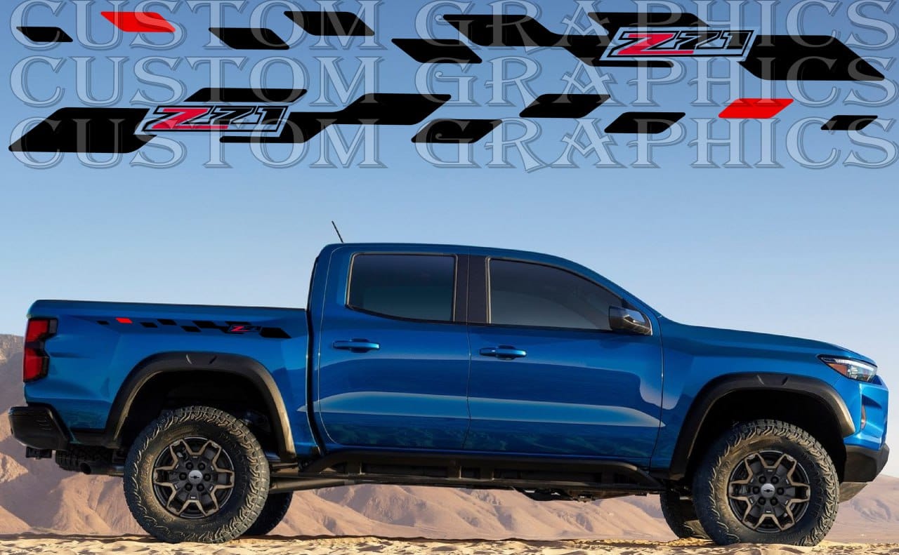 Autocollants de qualité supérieure compatibles avec la conception de la figurine Chevrolet Colorado Z71