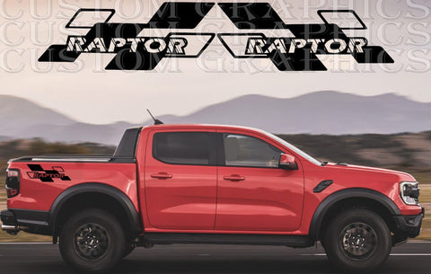 Premium Stickers Rear Design Compatible With Ford Ranger Raptor 2023