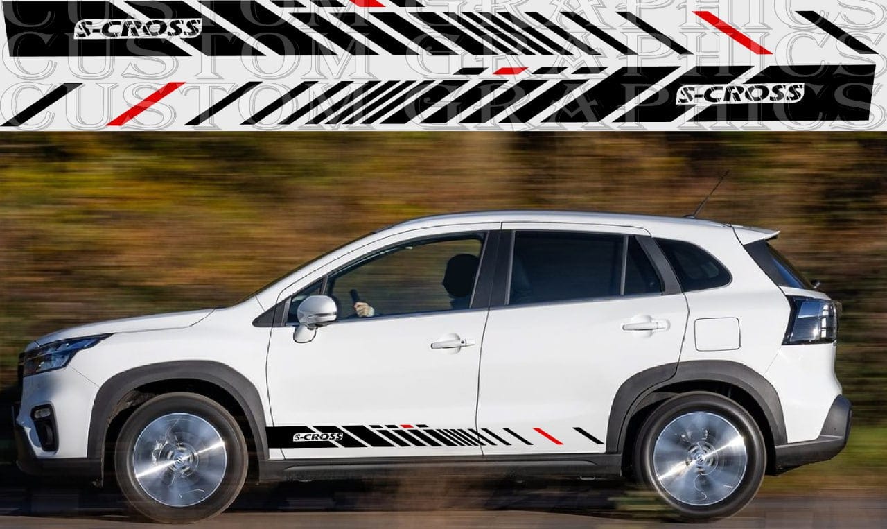 Autocollants Premium compatibles avec Suzuki S-Cross Meilleur design Tuning