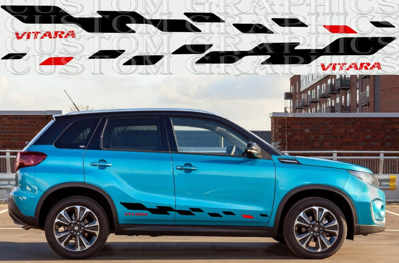 Premium Stickers Compatible With Suzuki Vitara Figure Design