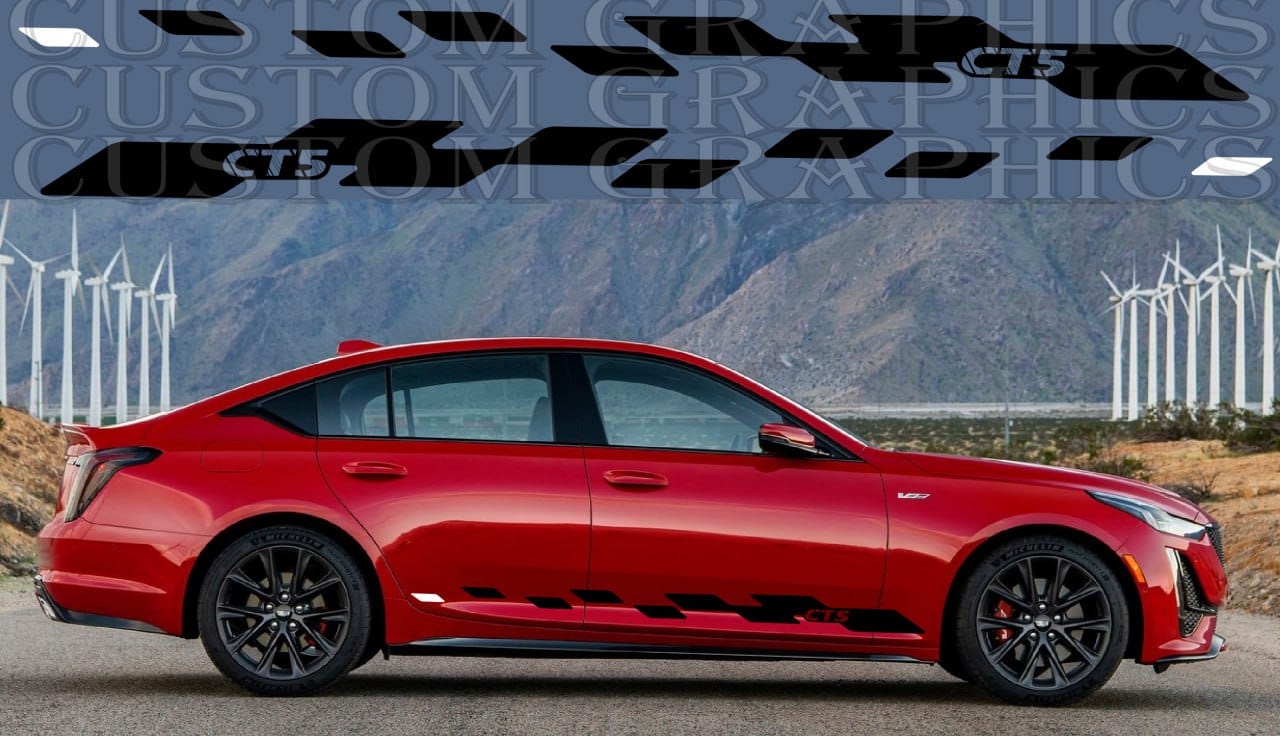 Sticker Compatible with Cadillac CT5 V 2020 Style Figure Design Body Kit