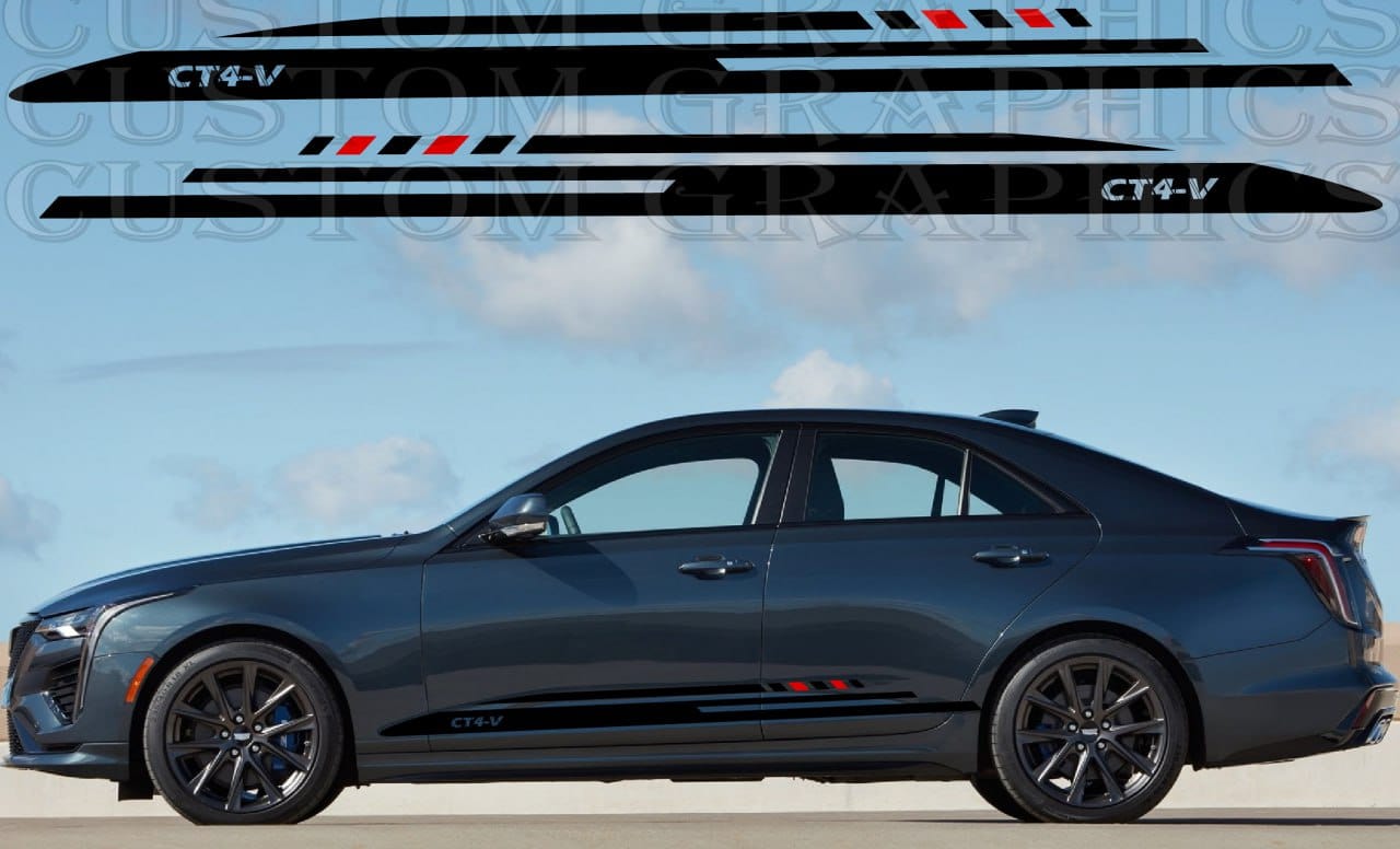 Autocollant compatible avec le kit carrosserie au design unique Cadillac CT4 V 2020