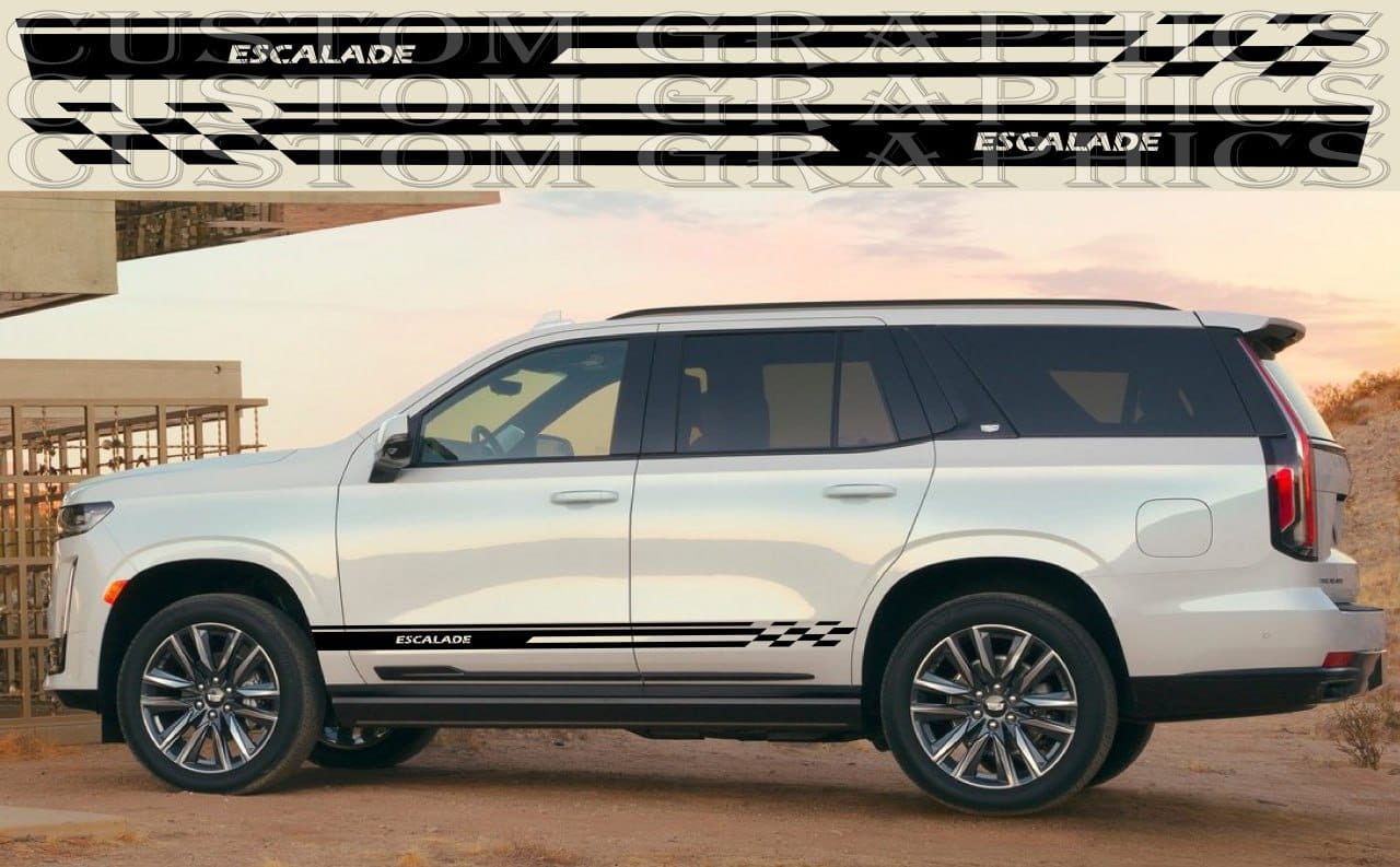 Autocollant compatible avec Cadillac Escalade One Best Design Body Decal