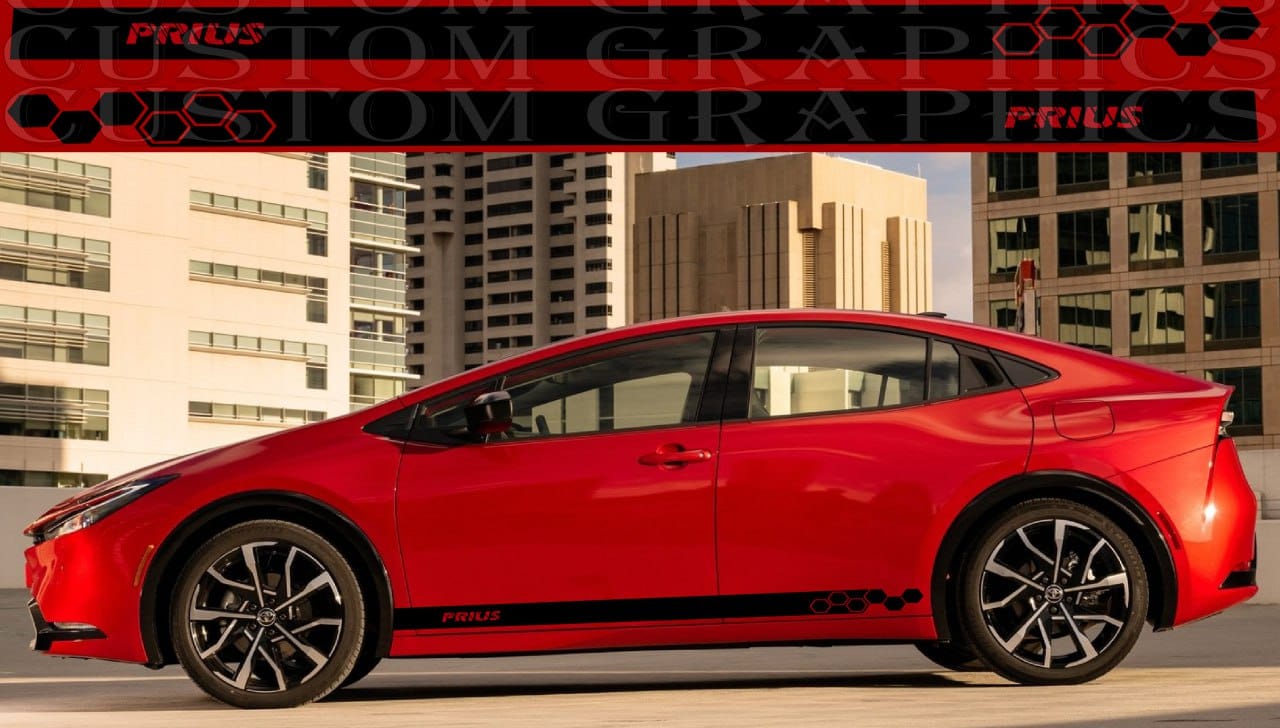 Vinyl Sticker Stripes Compatible With Toyota Prius Honey Design