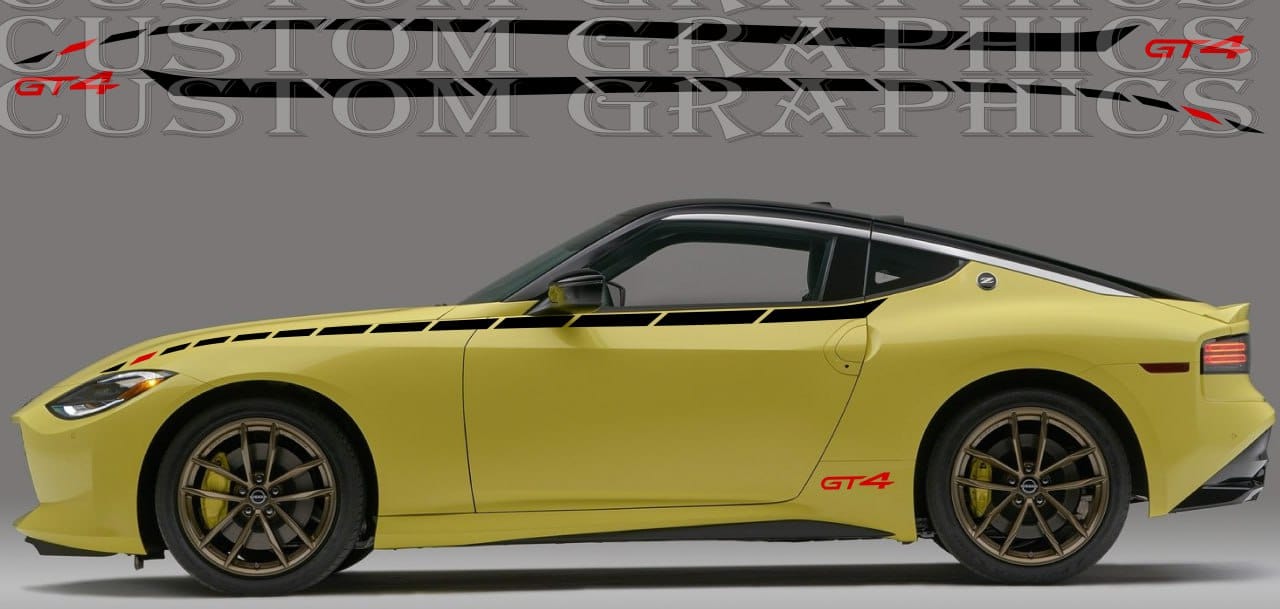 Vinyl Stripes Compatible With Nissan Z Sticker Decals GT4 Design