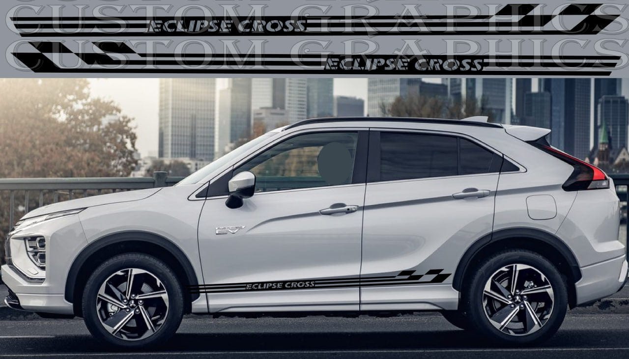 Autocollant en vinyle compatible avec le design de style Mitsubishi Eclipse Cross