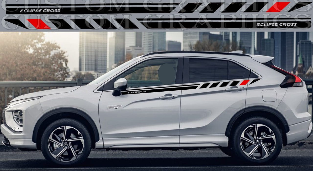 Vinyl Sticker Compatible with Mitsubishi Eclipse Cross New Design