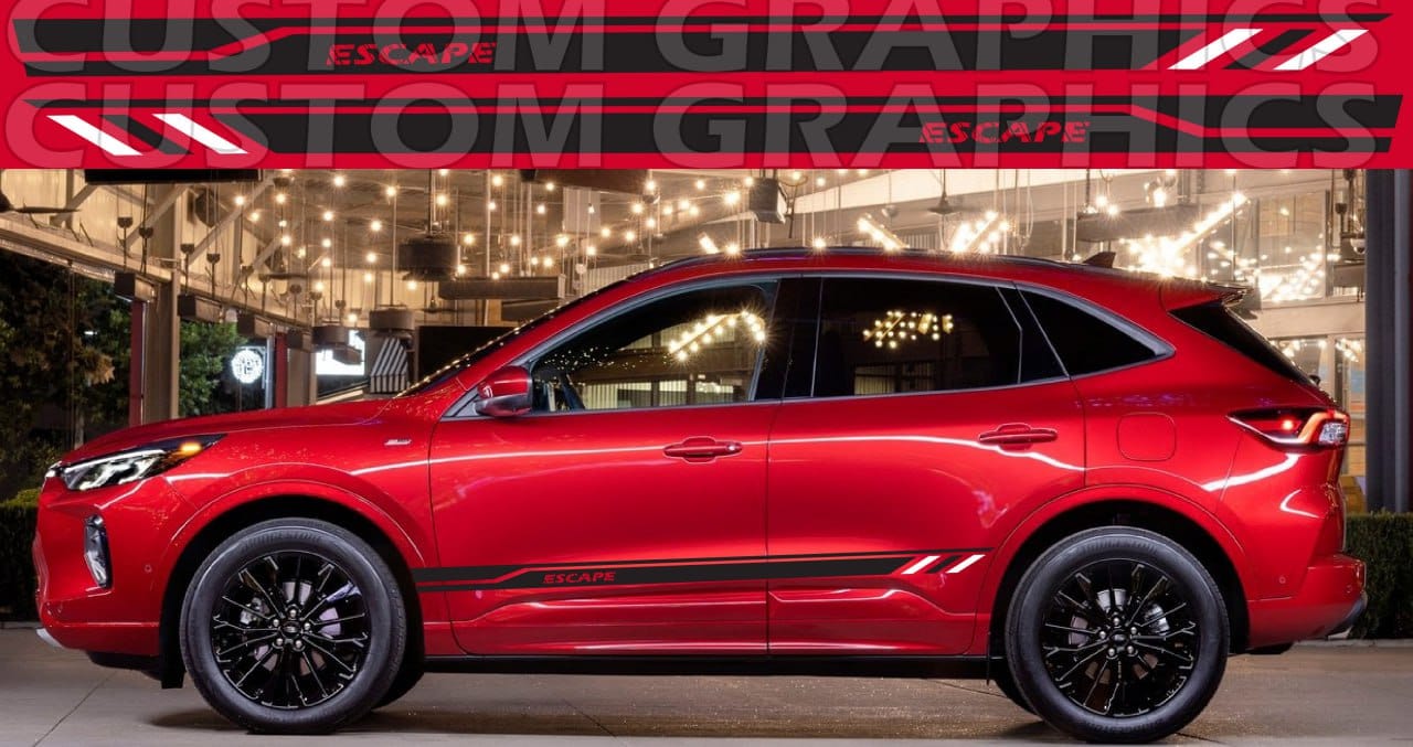 Vinyl Stickers Compatible With Ford Escape New Unique Design