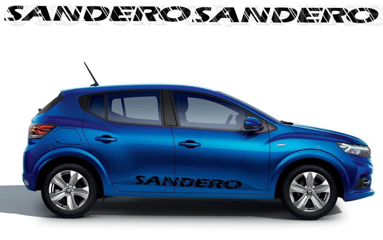 Autocollants graphiques au design de nom unique compatibles avec Dacia Sandero