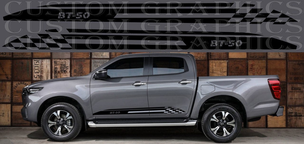 Stickers Compatible with Mazda BT-50 Vinyl Stripes New Design
