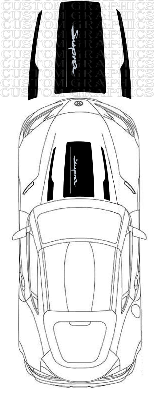 Premium Vinyl Sticker Compatible With Toyota Supra New Unique Style Hood Design