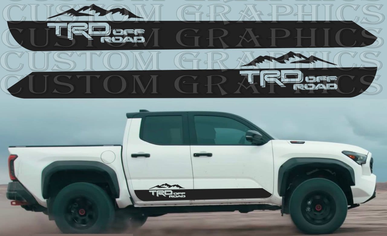 Autocollant Premium compatible avec le design de montagne classique de Toyota Tacoma