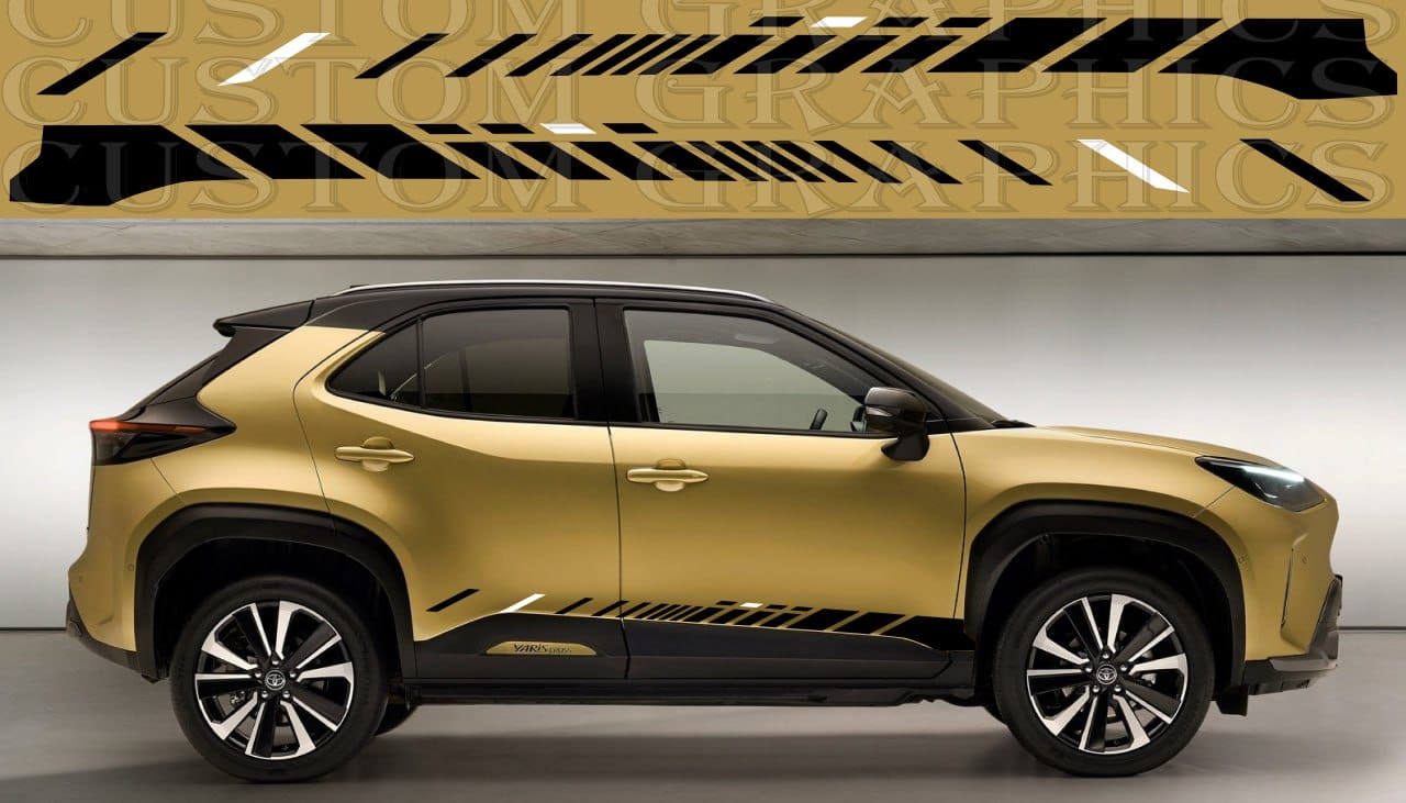 Autocollant en vinyle de qualité supérieure compatible avec le nouveau design de Toyota Yaris