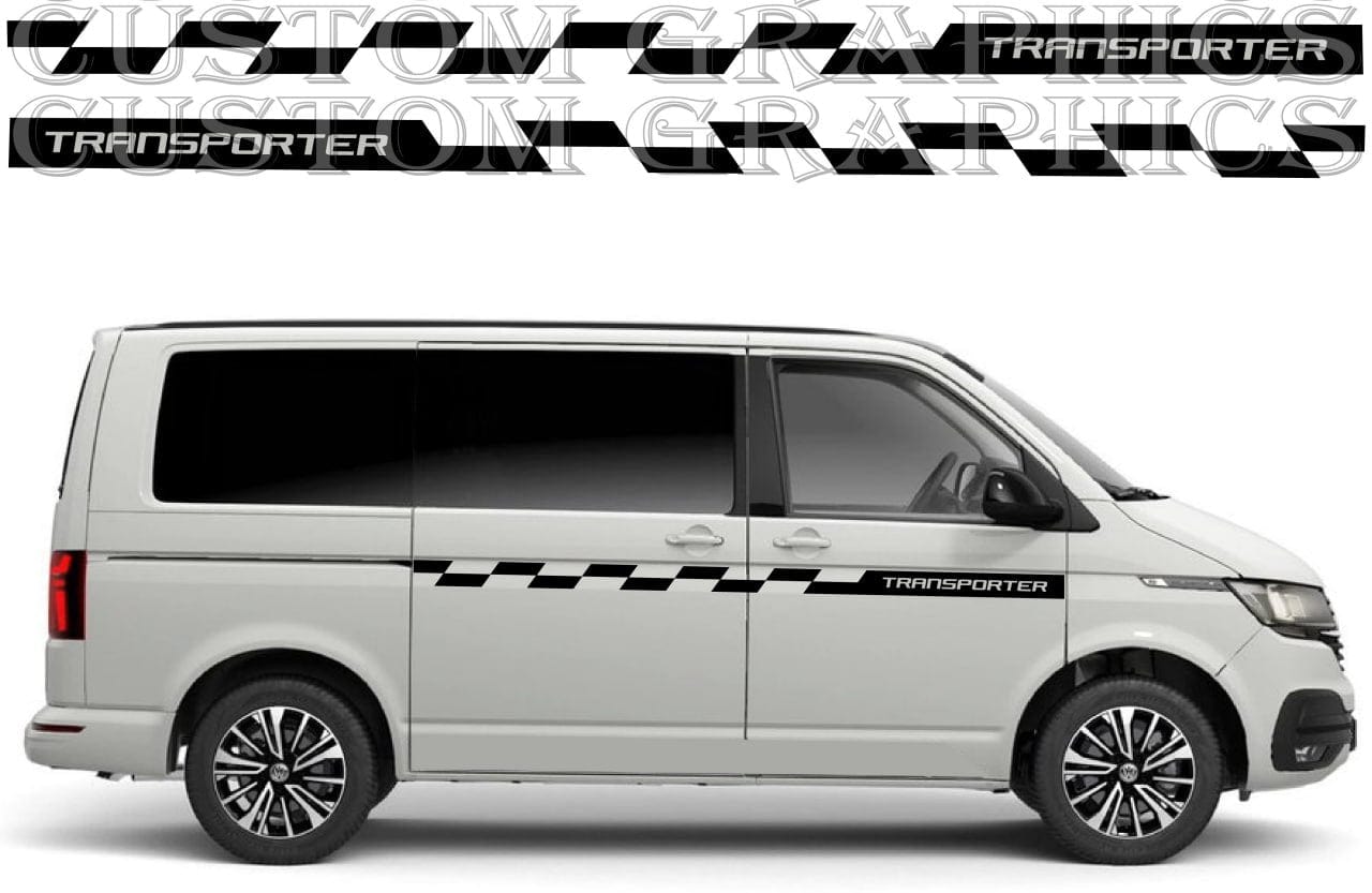 Premium Vinyl Sticker Compatible with VW Transporter Unique Line Design