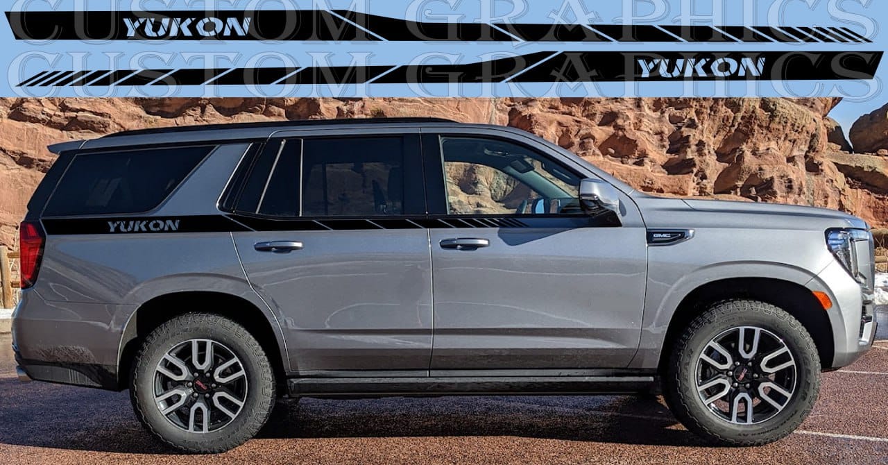 Autocollant haut de gamme compatible avec le design de la ligne supérieure du GMC Yukon Denali