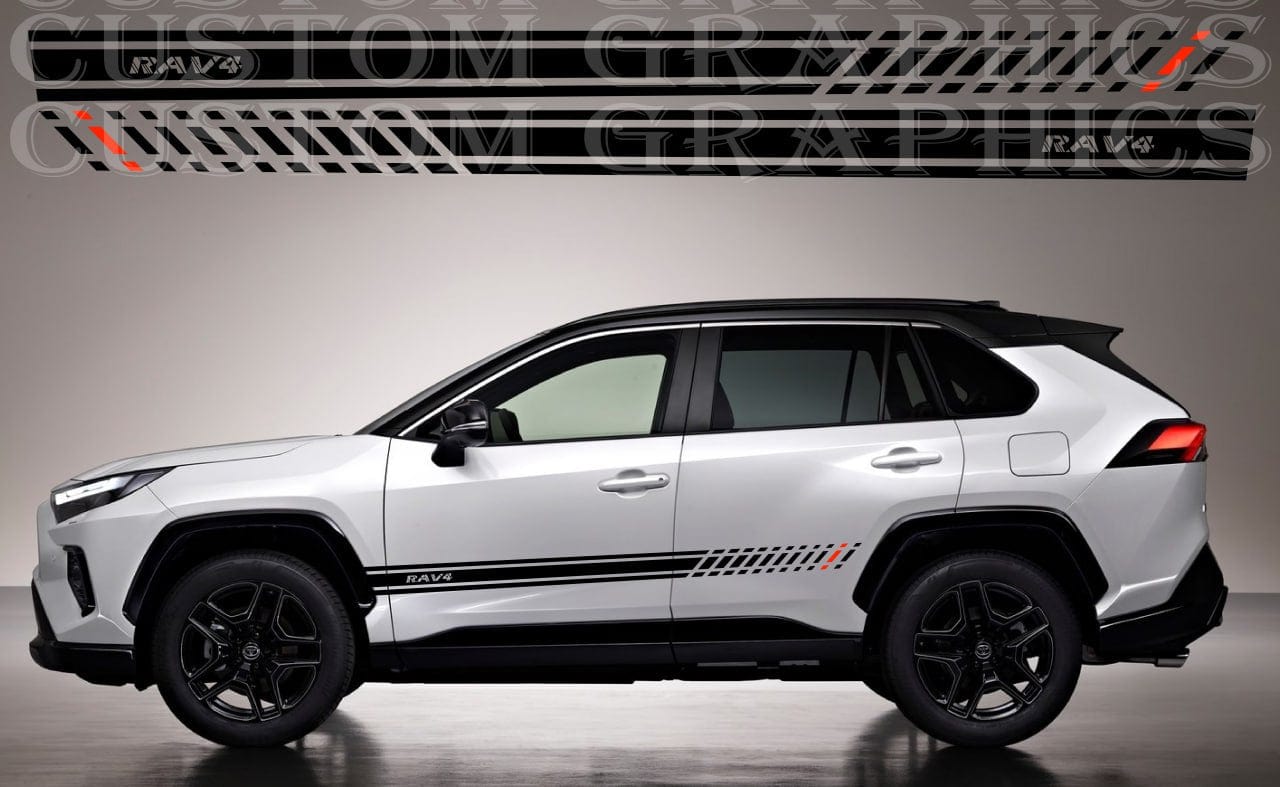 Autocollant en vinyle de qualité supérieure compatible avec le design Rocket de Toyota Rav4