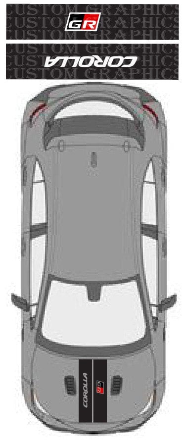 Premium Vinyl Hood Decal Compatible With Toyota Corolla Classico Design