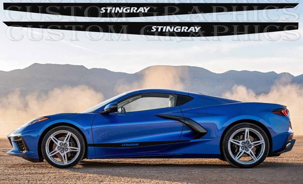 Nouvel autocollant haut de gamme compatible avec la conception de la ligne classique Chevrolet Corvette C8 Stingray