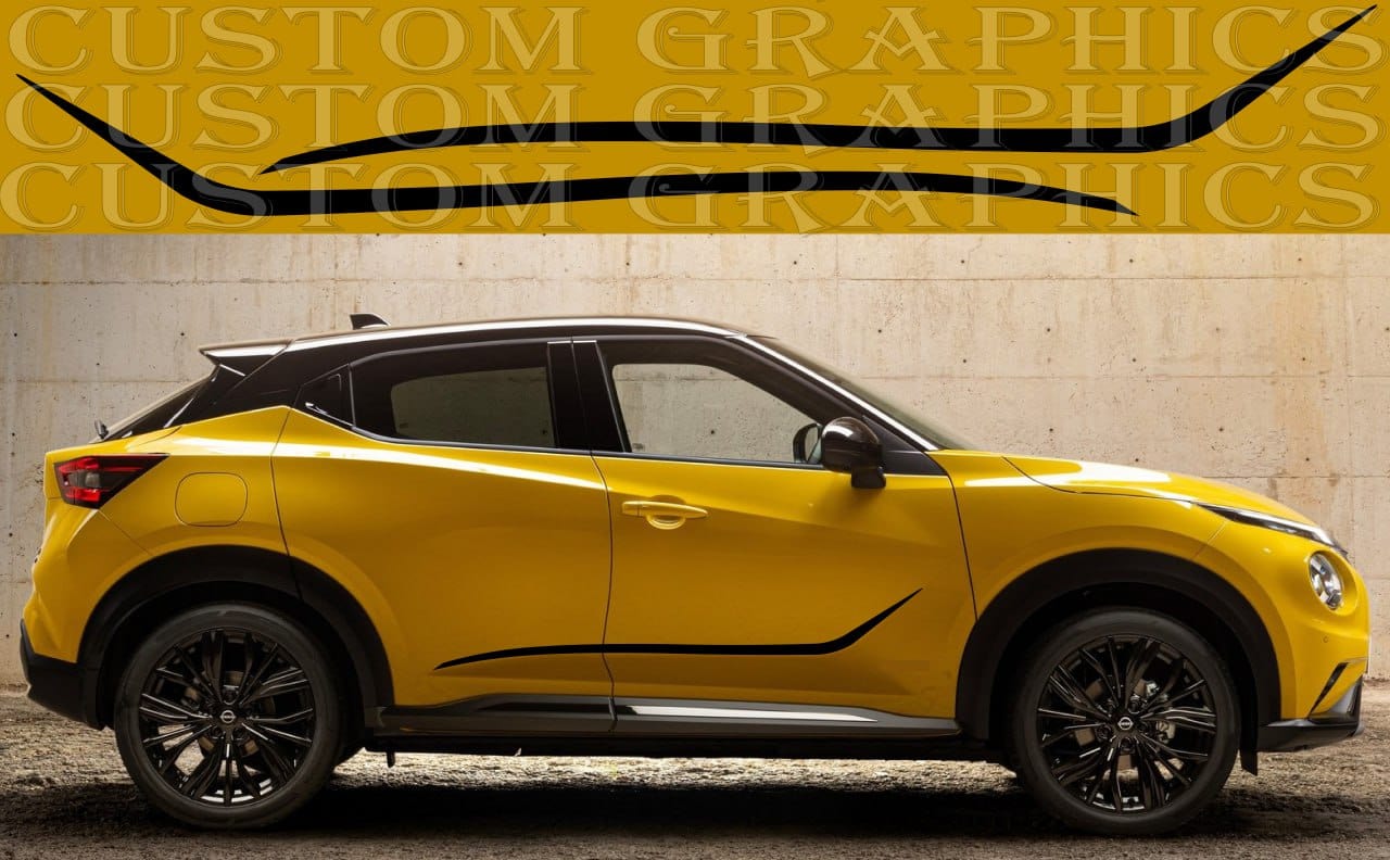 Autocollants en vinyle de qualité supérieure compatibles avec la conception de la ligne Nissan Juke