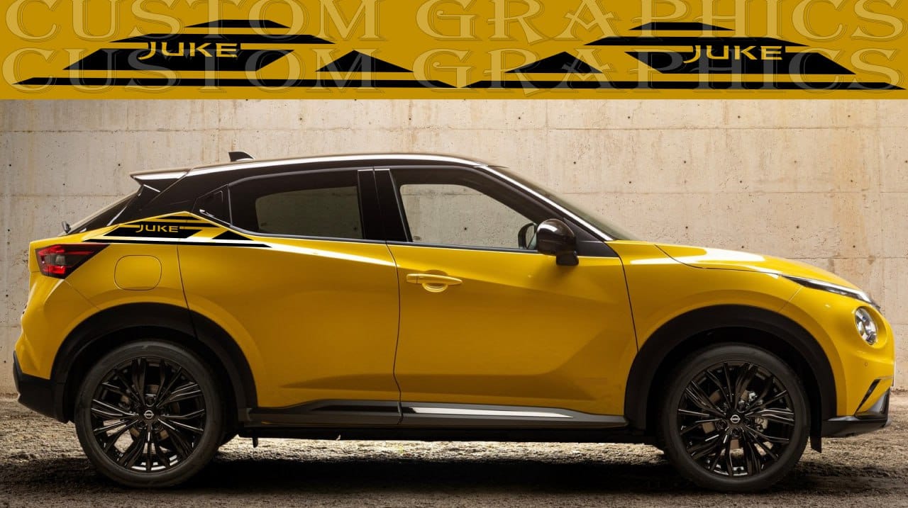 Autocollants en vinyle de qualité supérieure compatibles avec la conception de la ligne arrière du Nissan Juke