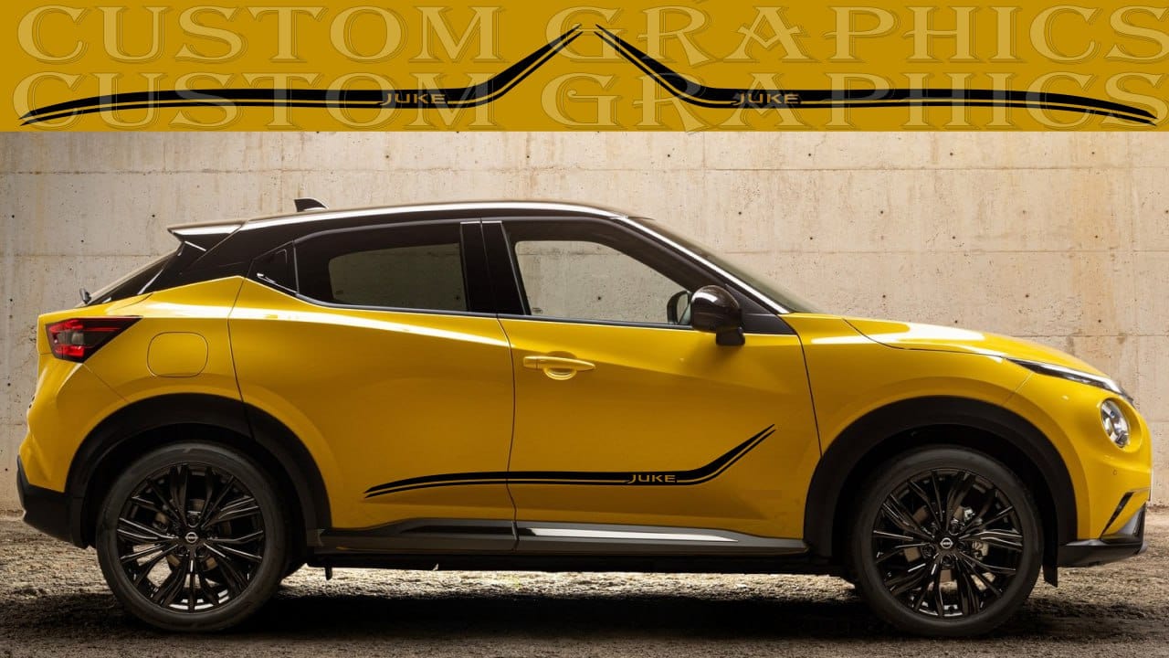 Autocollants en vinyle de qualité supérieure compatibles avec la conception de la ligne arrière du Nissan Juke