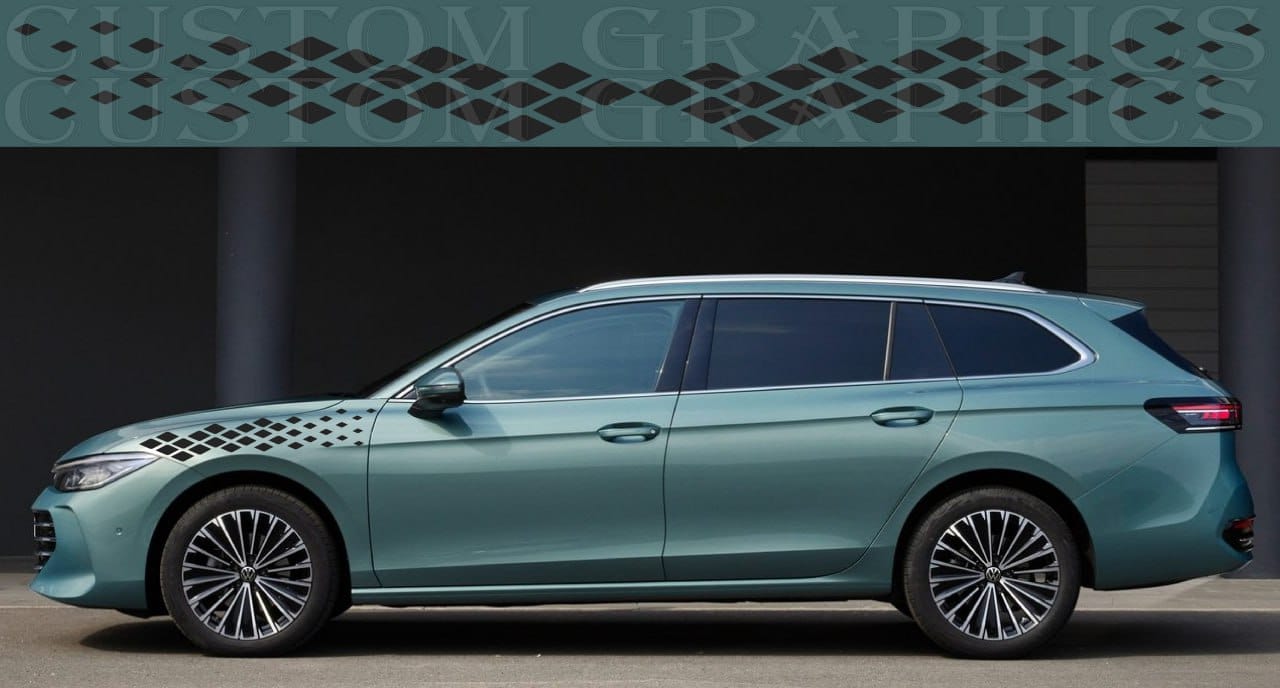 Premium Vinyl Sticker Compatible With VW PASSAT Best Figure Design