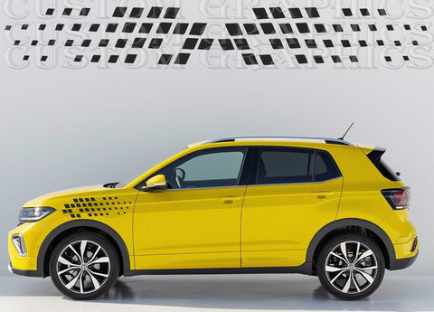 Premium Sticker Compatible With VW T-Cross Front Figure Design