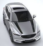 Silver car on a light gray background
Black vinyl stripe on SUV door panel for sporty look