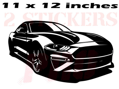 2 Vinyl Stickers Ford Mustang Car Interior Decals Table Decal New wall decal 2022