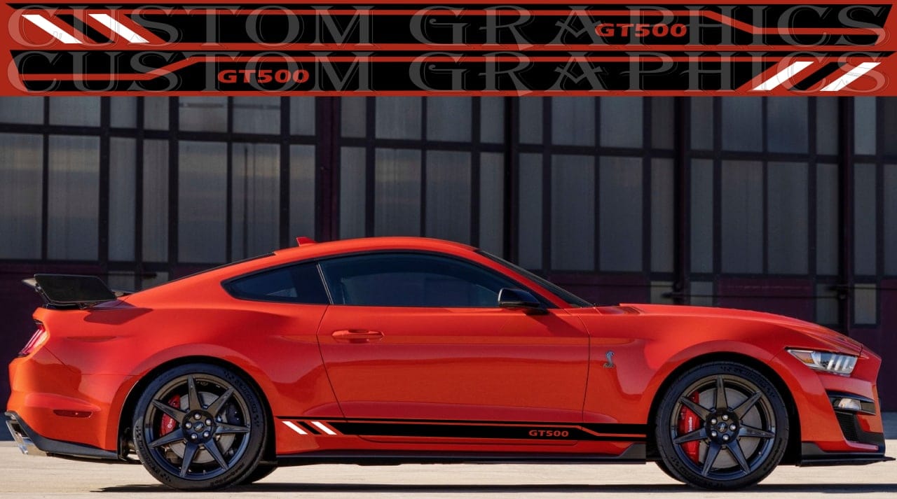 Autocollant compatible avec Ford Mustang Design unique Racing Line