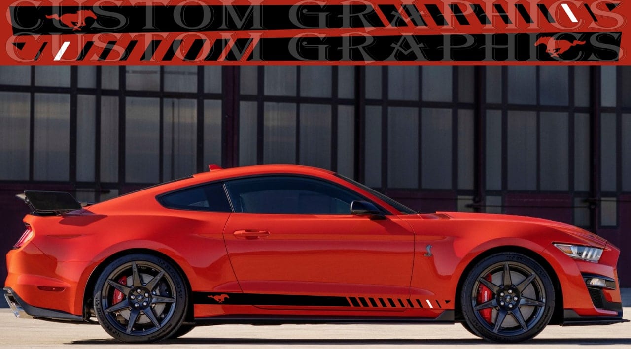 Autocollant compatible avec Ford Mustang Design de style unique Ligne de course