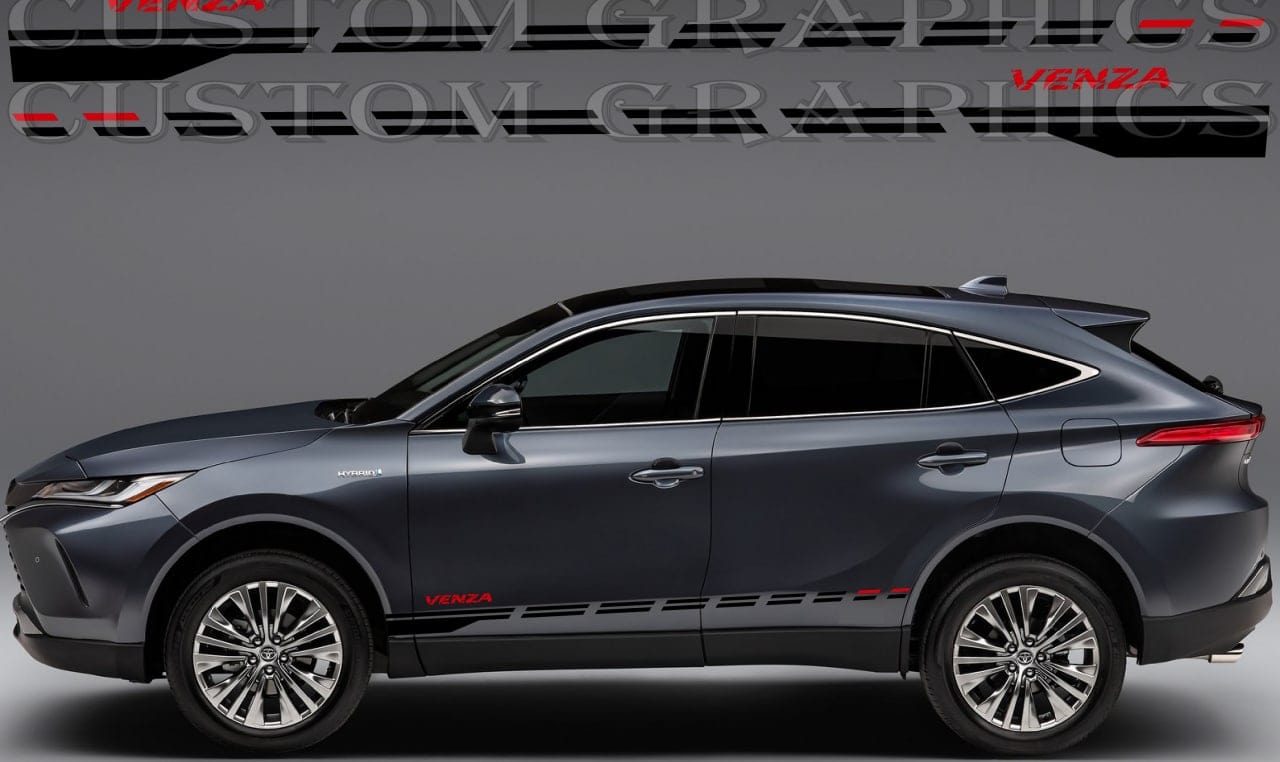 Autocollant en vinyle compatible avec le design de la nouvelle ligne Toyota Venza