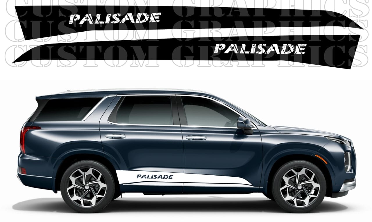 Autocollant en vinyle à rayures compatible avec Hyundai Palisade New Classic Design