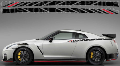 Decal Sticker Vinyl Side Racing Stripes for Nissan GT-R Style Design