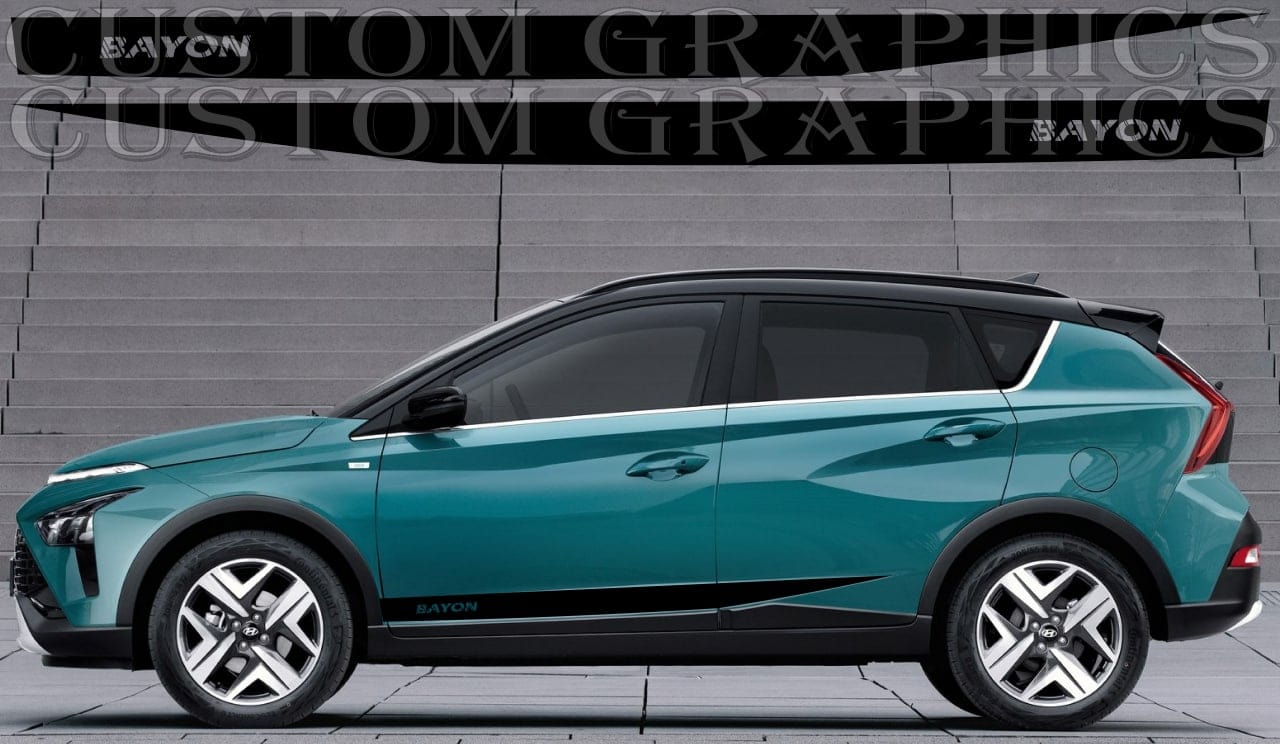 Autocollant compatible avec Hyundai BAYON Classic Design Decal Vinyl