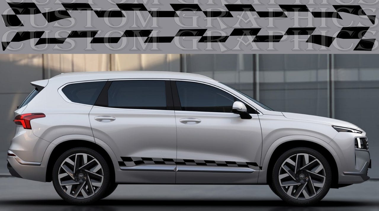 Autocollant compatible avec Hyundai Santa Fe Decal Nouveau design unique