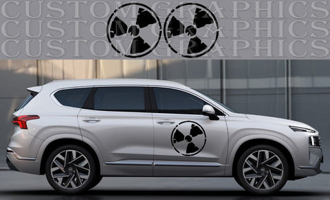 Sticker Compatible with Hyundai Santa Fe Decal radiation Design