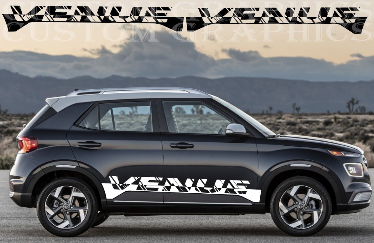 Autocollant compatible avec le logo Hyundai Venue Design Decal Vinyl