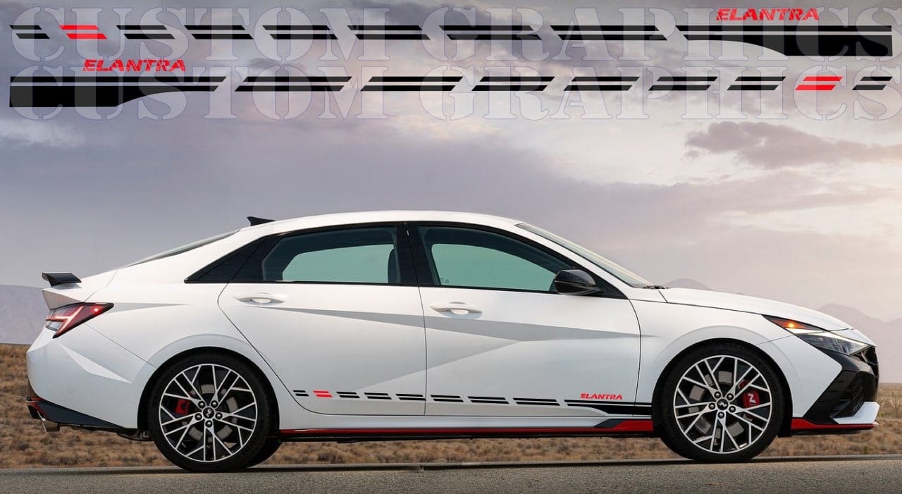 Autocollant pour Hyundai Elantra Nouveau Logo Design Décalque Vinyle