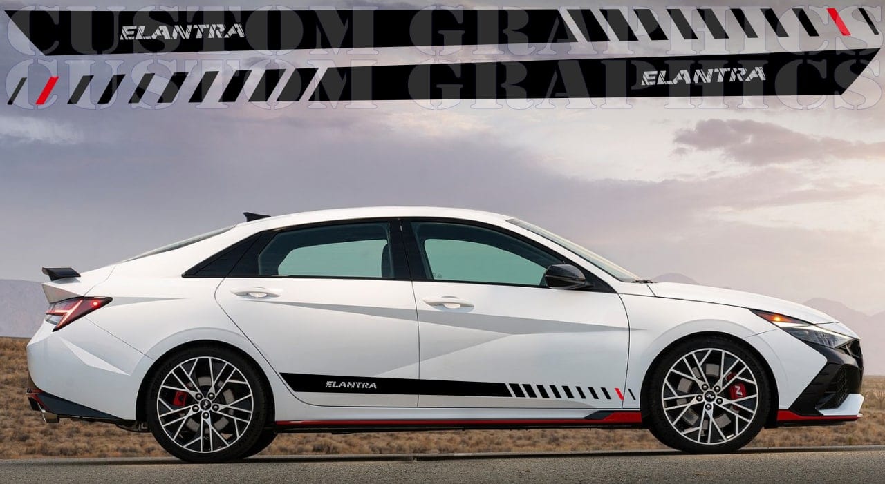 Nouvel autocollant pour Hyundai Elantra Style Design Decal Vinyl